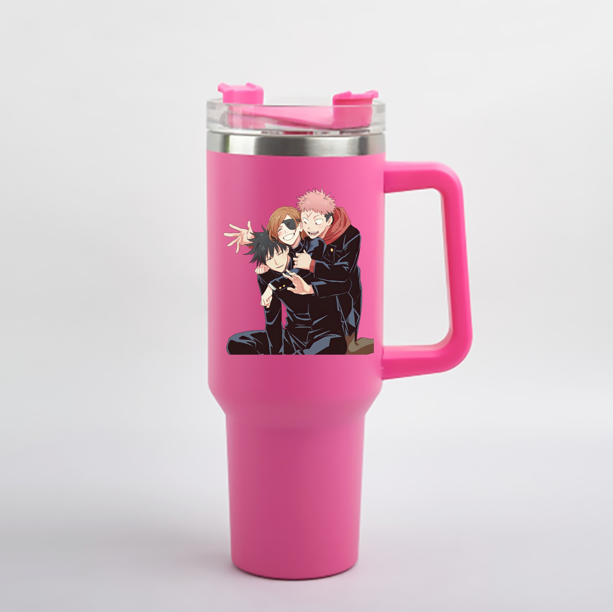 （画像用） 呪術廻戦 Jujutsu Kaisen 1200mL車用タンブラー - クリスタルステッカー（プラスチックストロー付き）